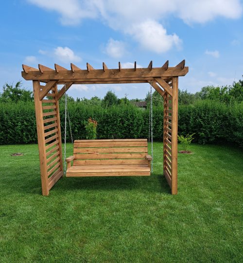 Huśtawka ogrodowa z pergolą EMILIA 1 (1)