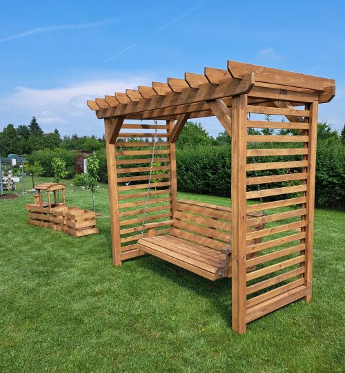 Huśtawka ogrodowa z pergolą EMILIA 1 (3)