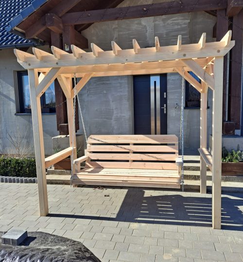 Huśtawka ogrodowa z pergolą EMILIA 4 (1)